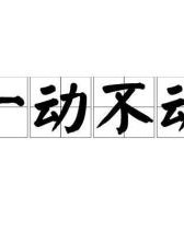 一动不动组词