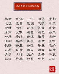 女生的名字可以怎么组词