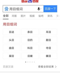 目组词语