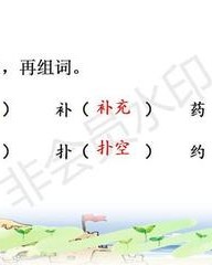 补充的补组词(补充的补组词怎么写)