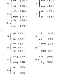 多音字了怎么组词