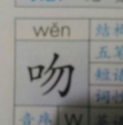 怎么组词吻