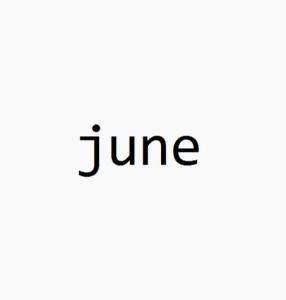 june用英语怎么组词