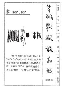 散是怎么组词