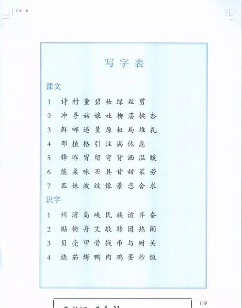 课文里面的组词怎么写