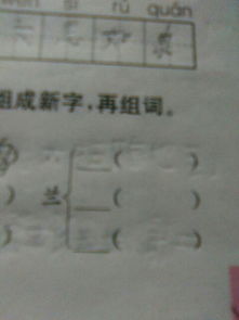 兰加偏旁再组词
