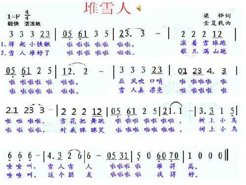 雪人的曲怎么组词