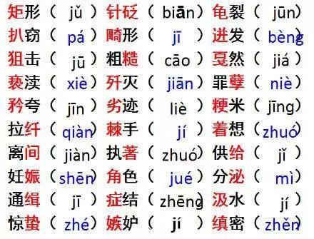 裂字组词语
