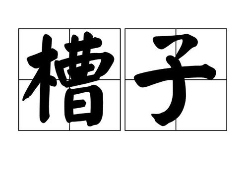 槽子子怎么组词