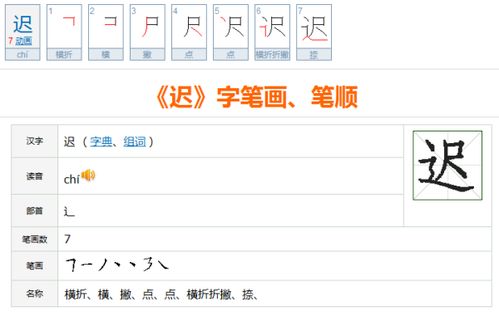 迟到的迟怎么组词
