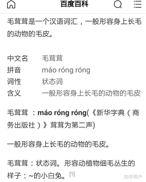 毛茸茸的的绒怎么组词