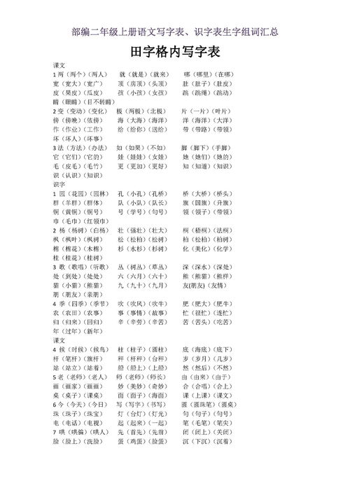 一年级上册识字表组词(一年级上册识字表组词造句人教版)