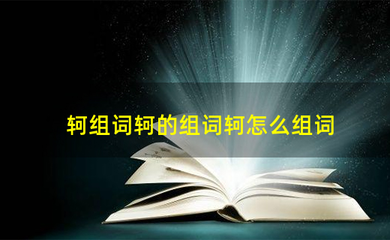 组词软(组词软件推荐)