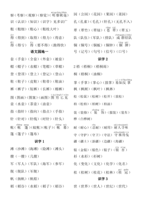 园组词(园组词二年级上册)