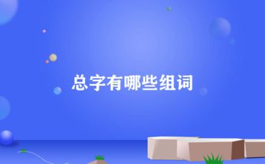 总字组词语(总字的组词怎么组)