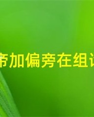 帝加偏旁组词(帝加偏旁组词语)
