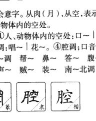 腔的组词和拼音(腔的组词和拼音和偏旁)