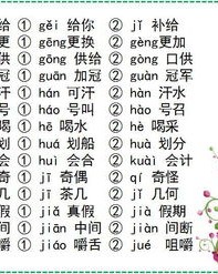 分字多音字组词