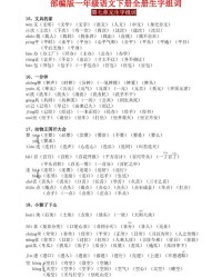 22课一类字怎么组词