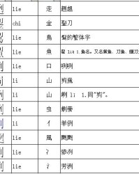 裂字组词语
