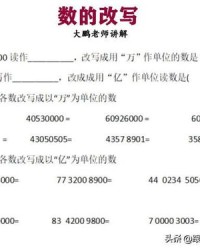 数的改写和怎么组词
