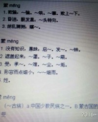 蒙对了的蒙怎么组词